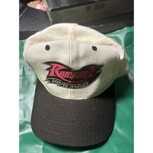 Grand Rapids Baseball Cap White Black Logo KC Sports Hat One Size Fits All